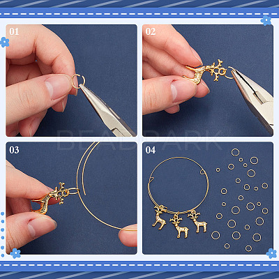 800Pcs 4 Styles 304 Stainless Steel Open Jump Rings STAS-ME0002-12-1
