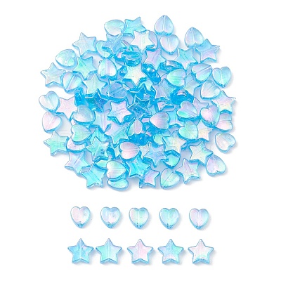 100Pcs 2 Style Eco-Friendly Transparent Acrylic Beads TACR-YW0001-86B-1