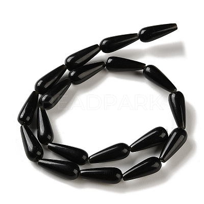 Natural Obsidian Beads Strands G-B192-A02-01-1