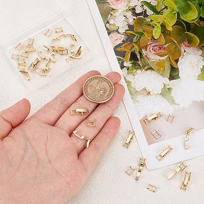 20 Sets Eco-Friendly Brass Watch Band Clasps KK-DC0001-63-1