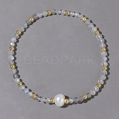 Natural Green Onyx Agate Beaded Stretch Bracelets for Women BG9690-2-1