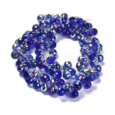 Electroplate Glass Beads Strands EGLA-D030-17C-1