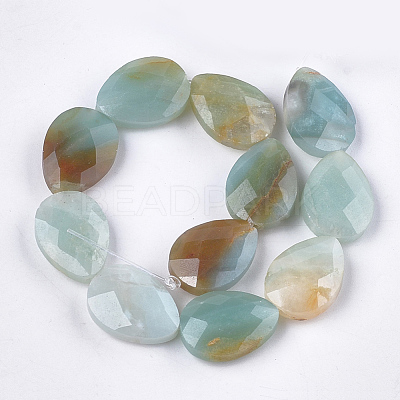 Natural Flower Amazonite Beads Strands X-G-S354-01-1
