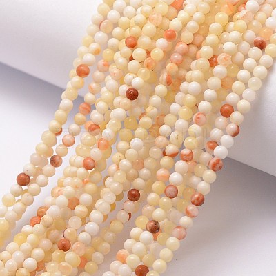 Natural Honey Jade Beads Strands G-K146-56-3mm-1