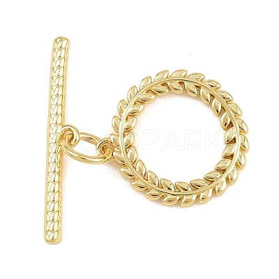 Brass Toggle Clasps KK-G548-34A-G-1
