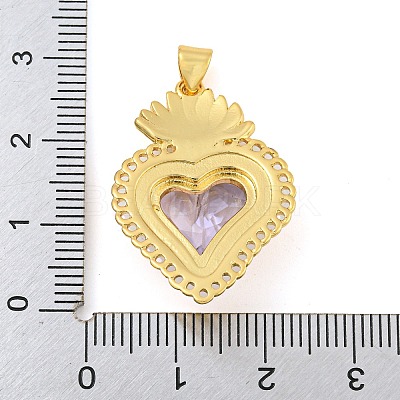 Rack Plating Brass Pendants ZIRC-L100-163G-04-1