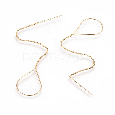 Brass Stud Earring Findings X-KK-S345-066-1