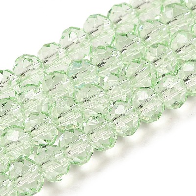 Transparent Baking Paint Glass Beads Strands DGLA-A034-T6mm-D10-1