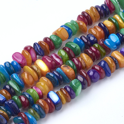 Natural Freshwater Shell Beads Strands X-SHEL-Q008-96-1
