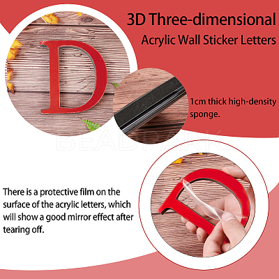 Acrylic Mirror Wall Stickers Decal DIY-CN0001-13B-D-1