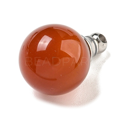 Natural Dyed & Heated Carnelian Perfume Bottle Pendants G-K338-22P-13-1