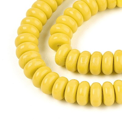 Opaque Spray Painted Glass Beads LS-GLAA-ZX008-8mm-18K-1