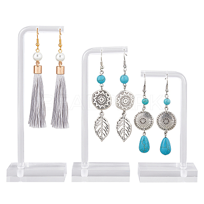 1 Set 3 Sizes Acrylic Dangle Earring Display Stands EDIS-SC0001-06-1
