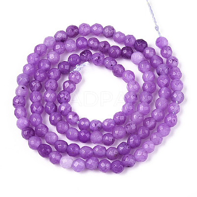 Dyed Natural White Jade Beads Strands G-T139-4mm-60-10-1