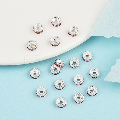 Brass Grade A Rhinestone Spacer Beads RB-A014-Z6mm-23S-1