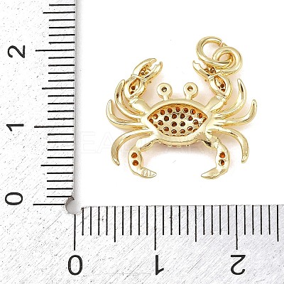 Brass Micro Pave Cubic Zirconia Pendants KK-H525-01C-G-1