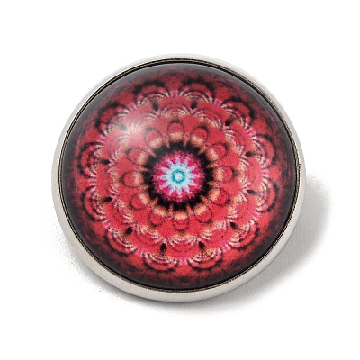 Round Glass Brooches FIND-Q096-01C-1