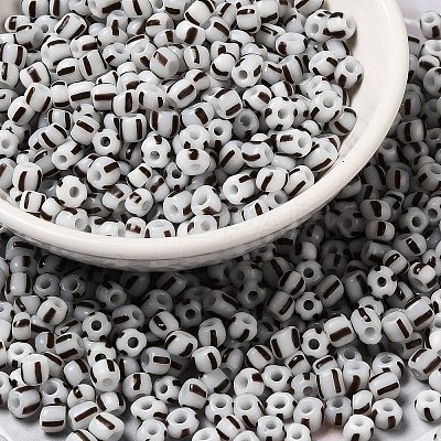 6/0 Opaque Colours Seep Glass Seed Beads SEED-F003-04A-12-1
