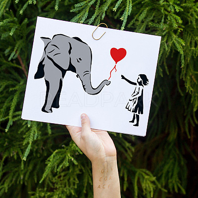 Plastic Drawing Painting Stencils Templates DIY-WH0396-204-1