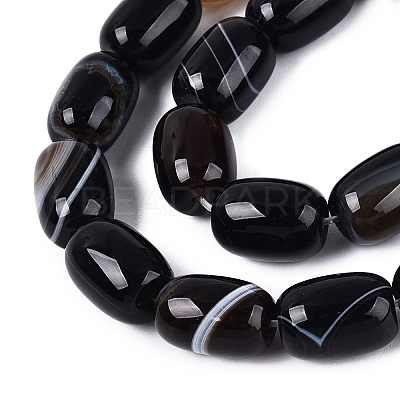 Natural Agate Beads Strands G-N356-02B-01-1