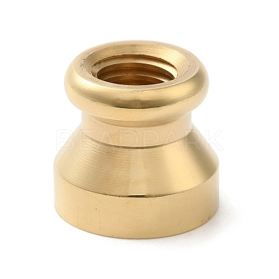 Golden Plated Round Shaped Wax Seal Brass Stamp Head STAM-K002-01G-07-1