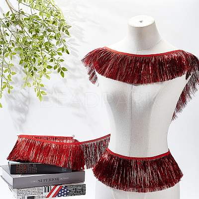 Tassel PET Polyester Ribbon Trim OCOR-WH0082-230C-1