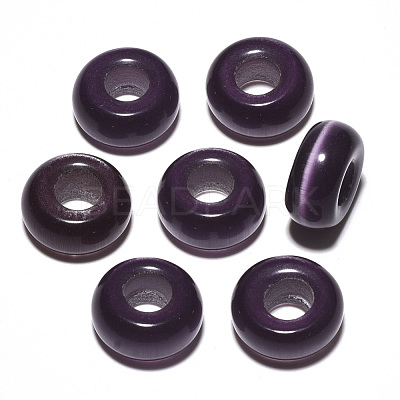 Cat Eye European Beads X-G-S359-071J-1
