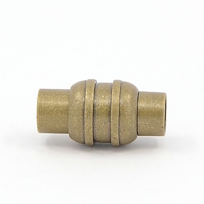 Brass Magnetic Clasps with Glue-in Ends KK-M049-5mm-AB-NF-1