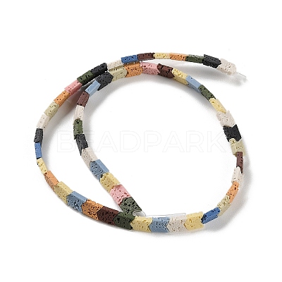 Synthetic Lava Rock Dyed Beads Strands G-H311-03-08-1