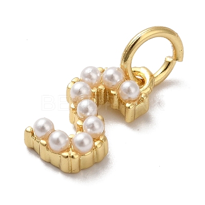 Rack Plating Brass with ABS Plastic Imitation Pearl Charms KK-B092-30S-G-1