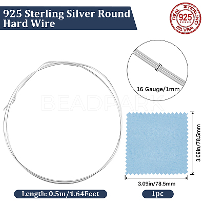 925 Sterling Silver Wires STER-BBC0006-69A-1