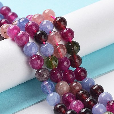 Dyed Natural Malaysia Jade Beads Strands G-G021-01A-03-1