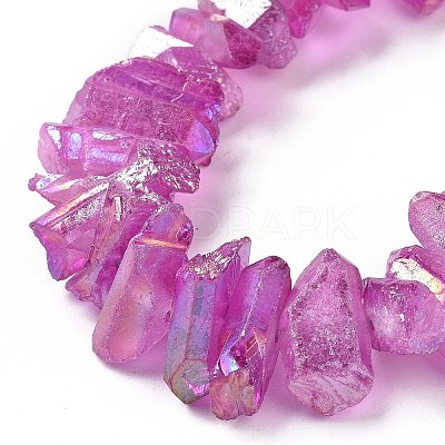 Natural Quartz Crystal Points Beads Strands G-K181-B24-1