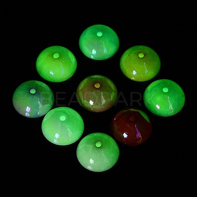 UV Plating Transparent Acrylic Beads OACR-Z013-04-1