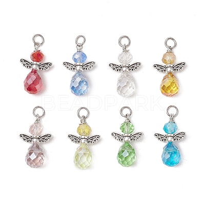 Electroplate Glass Pendants PALLOY-JF03508-02-1