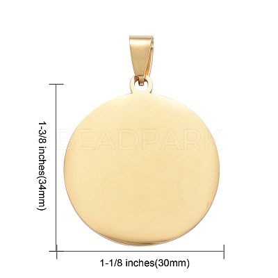 304 Stainless Steel Pendants STAS-I140-17G-1