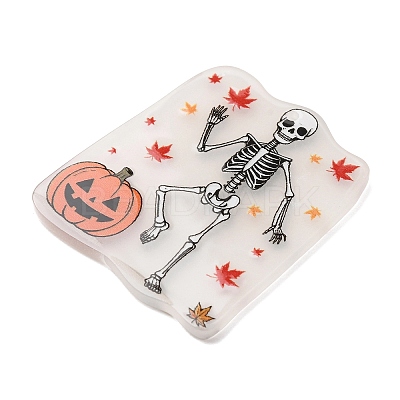 Halloween Luminous Printed Transparent Acrylic Pendants OACR-B055-01A-1
