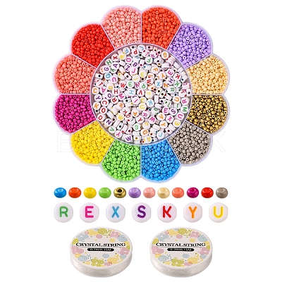 DIY Letter Bracelet Making Kit DIY-YW0002-18-0.7MM-1