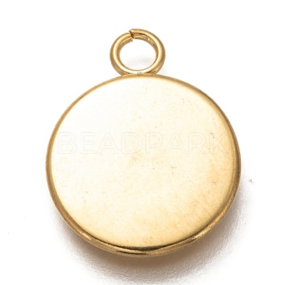 304 Stainless Steel Pendant Cabochon Settings X-STAS-Z030-01H-G-1