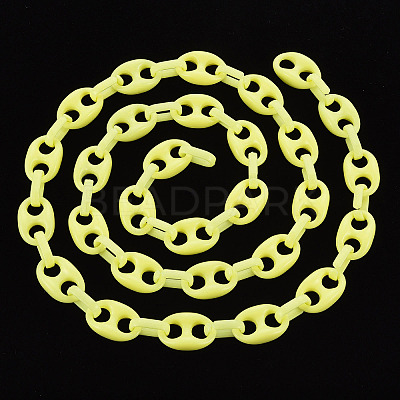 Handmade Opaque Acrylic Coffee Bean Chains LS-CHAC-ZX0001-01I-1