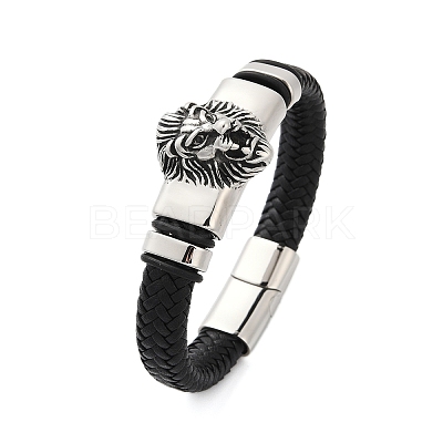 Braided Microfiber Leather Cord Bracelets BJEW-D304-19AS-01-1