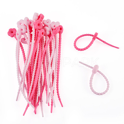 30Pcs 6 Styles Silicone Cable Zip Ties AJEW-TADJ0001-09-1