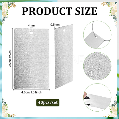 40Pcs Aluminium Big Pendants ALUM-PH0001-14A-1