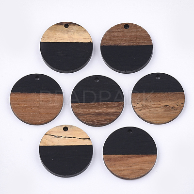 Resin & Walnut Wood Pendants RESI-S358-02D-08-1