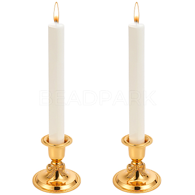 Zinc Alloy Candle Holders AJEW-WR0003-13G-1