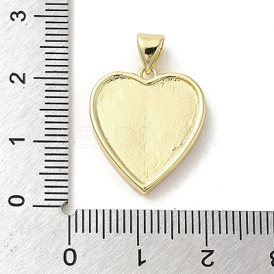 Shell Heart Pendants KK-E091-01G-1