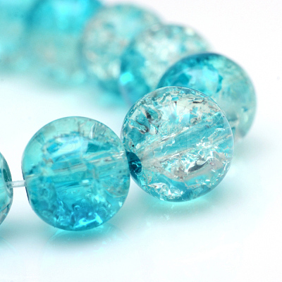 Baking Paint Crackle Glass Beads Strands X-CCG-S001-10mm-06-1