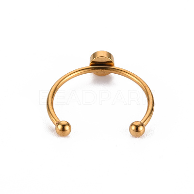 201 Stainless Steel Cuff Ring Findings STAS-S080-042A-G-1