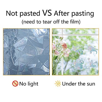Waterproof PVC Colored Laser Stained Window Film Adhesive Stickers DIY-WH0256-032-1