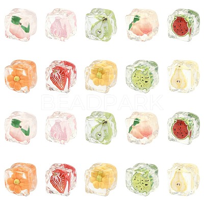 20Pcs 10 Styles Transparent Resin Cabochons RESI-CJ0005-43-1